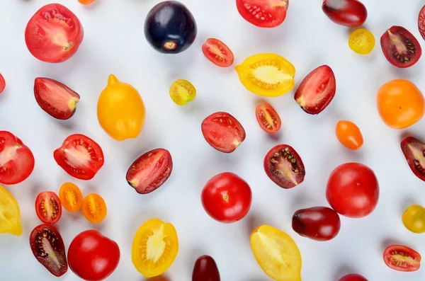 Banyak Tomat Latar Belakang Putih — Stok Foto