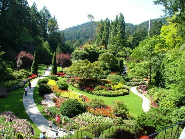 Victoria, British Columbia, Kanada, 25 Haziran 2012; Victoria, BC 'deki Lovely Butchart Gardens.
