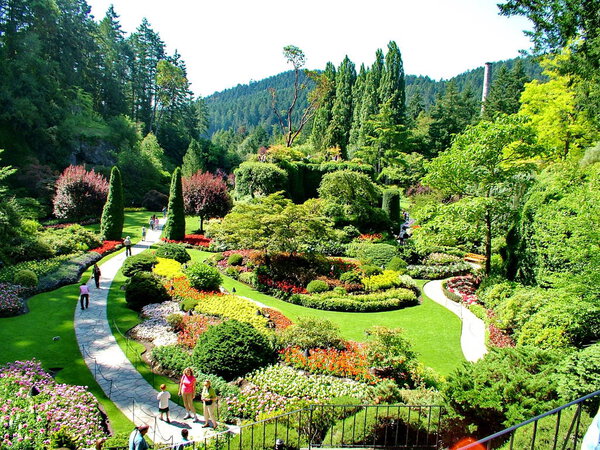 Victoria, British Columbia, Canada, June 25th 2012; Lovely Butchart Gardens in Victoria, BC.