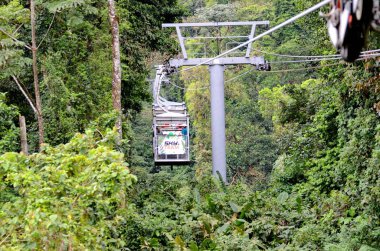 Arenal, Kosta Rika, 8 Mart 2018: Arenal, Kosta Rika, Orta Amerika yakınlarındaki Gökyüzü Tramvayı.