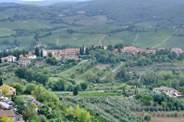 San Gimignano İtalya 'nın Toskana şehrinde bir ortaçağ kasabası. 