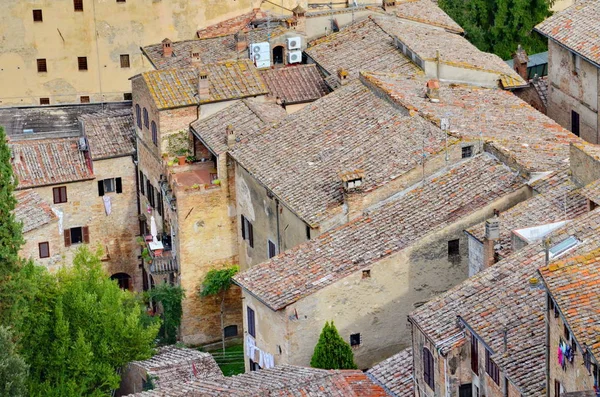 Telhados Estilo Antigo Telhas Itália — Fotografia de Stock