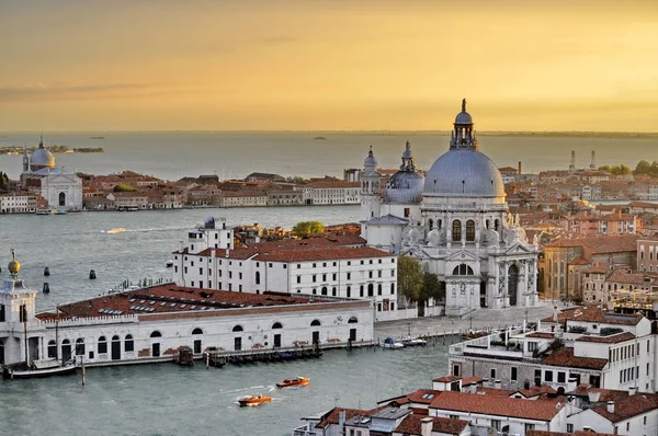 Céu Noturno Sobre Veneza Itália Europa Fotografia De Stock