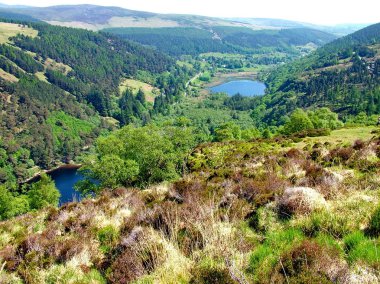 Glendalough, İrlanda 'da iki göl vadisi.