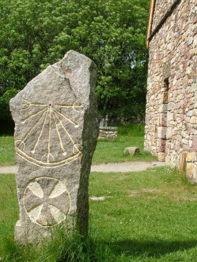 County Wexford, İrlanda, 27 Mayıs 2012 İrlanda Ulusal Mirası Parkı 'nda taş oyulmuş..
