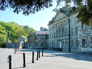 Enniskerry, Ireland - May 25, 2012:  Powerscourt House and Gardens was voted the third best garden in the World by National Geographic on May 11, 2014.