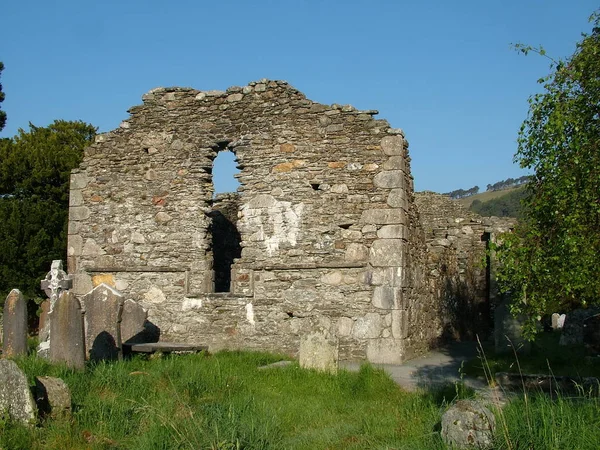 Руины Монастыря Глендалоу Ирландия — стоковое фото