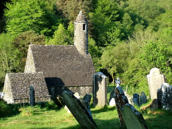 Igreja Saint Kevin Glendalough Irlanda — Fotografia de Stock