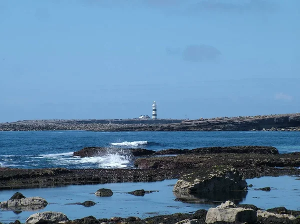 Faro Isla Inishmore Aran Island Irlanda —  Fotos de Stock