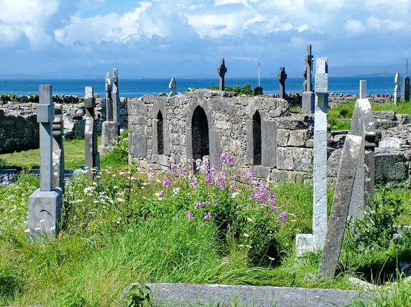 Siete Iglesias Inishmore Isla Aran Irlanda — Foto de Stock