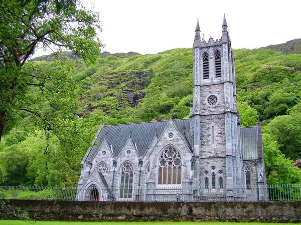 Igreja Gótica Abadia Kylemore — Fotografia de Stock