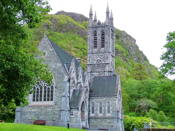 Iglesia Gótica Abadía Kylemore — Foto de Stock