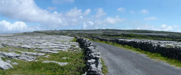 Panoramatika Kamenných Zdí Uličky Ostrově Inishmore Irsko — Stock fotografie