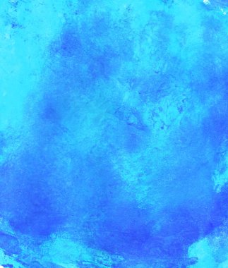 Mavi Turkuaz rengi ile yumuşak sulu boya arka plan doku el boyalı