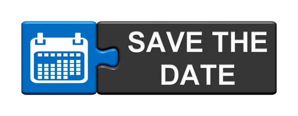 Isolated Puzzle Button Calendar Symbol Showing Date — Stock Photo, Image