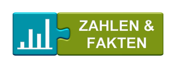 Isolated Puzzle Button Diagram Symbol Showing Facts Figures German Language — Stock Photo, Image