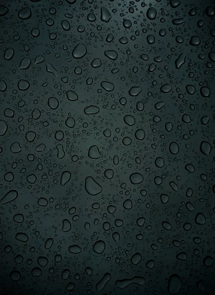 Dark Background Texture Fresh Water Drops — Stock Photo, Image