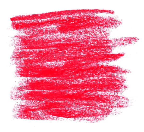Ruční Texturu Nakreslené Křídou Červeným Tahy — Stock fotografie