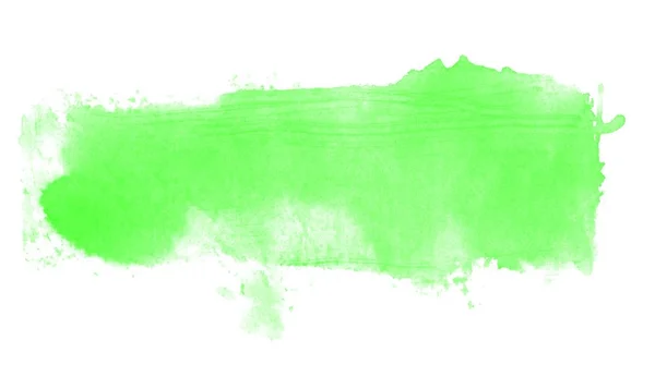 Широка Світло Зелена Ізольована Акварельна Текстура — стокове фото