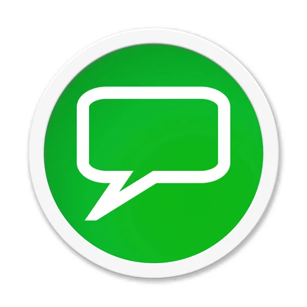 Runde Isolierte Grüne Taste Kontaktsymbol — Stockfoto