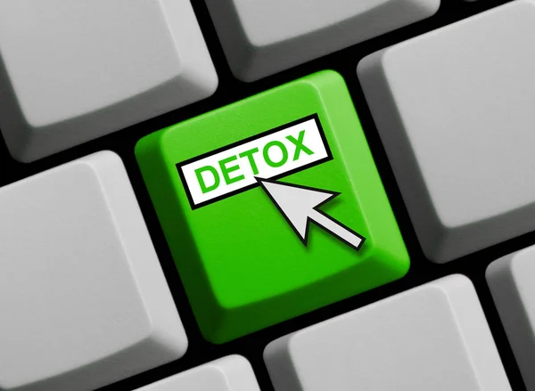 Tangentbord Med Mus Pil Visar Detox — Stockfoto