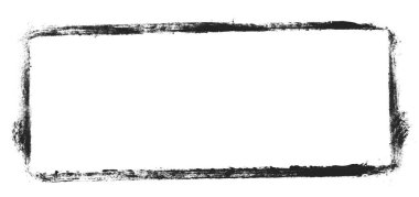 El Siyah fırça kare kırmızı renkle boyalı