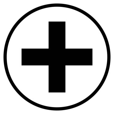 Olumlu geribildirim matematik veya daha fazla daire basit artı simgesi