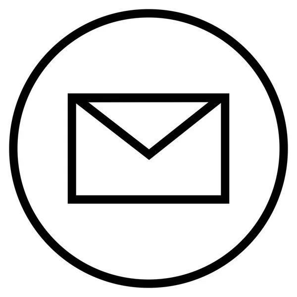 Lettera Simbolo Icona Piatta Cerchio Newsletter Contatto Mail — Foto Stock