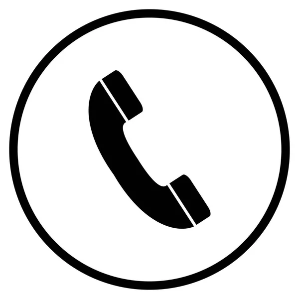 Telefonsymbol Flaches Symbol Kreis Für Hotline Kontakt Und Support — Stockfoto