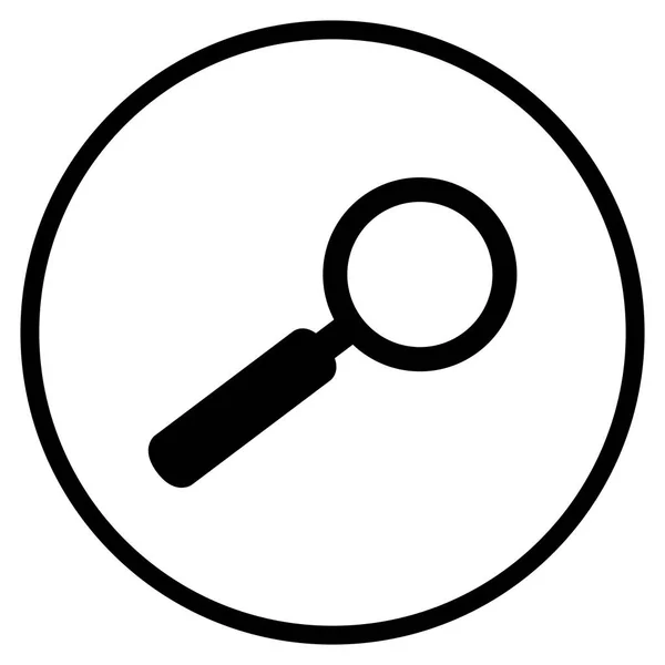 Search Symbol Flat Icon Circle Magnifying Zoom — Stock Photo, Image