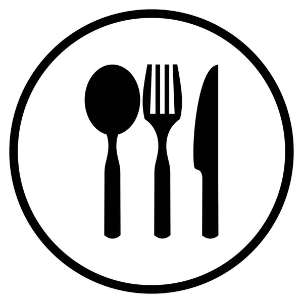 Voedsel Symbool Flat Pictogram Cirkel Voor Restaurant Diner Een Maaltijd — Stockfoto