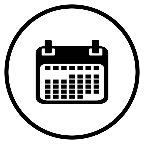 Símbolo Calendario Icono Plano Círculo Para Eventos Guardar Fecha — Foto de Stock