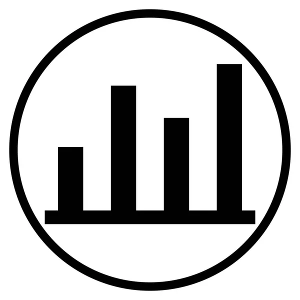 Enkla Diagram Ikonen Cirkeln För Statistik Rapport Eller Resultat — Stockfoto