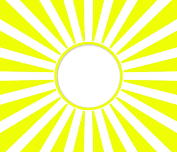Yellow White Rays Circle — Stock Photo, Image