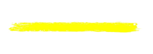 Dirty Yellow Brush Stripe Hand Painted — Stock Photo, Image