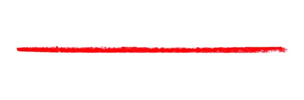 Long Red Line Hand Painted Brush Chalk — Stock Photo, Image