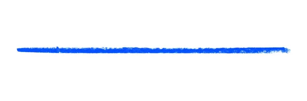 Lunga Linea Blu Dipinta Mano Con Pennello Gesso — Foto Stock