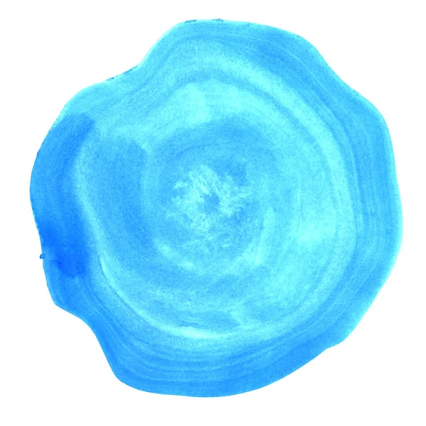 Acuarela Azul Aislada Gota — Foto de Stock