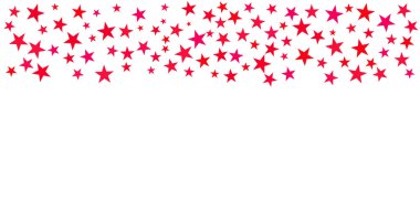 Beyaz arka plan ile birçok kırmızı yıldız