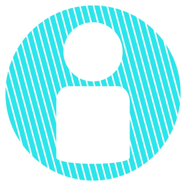 Синяя Полосатая Круглая Кнопка Символом Счета — стоковое фото