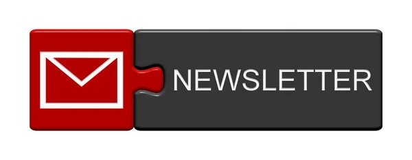 Isolated Puzzle Button Envelope Symbol Showing Newsletter — Stock Photo, Image
