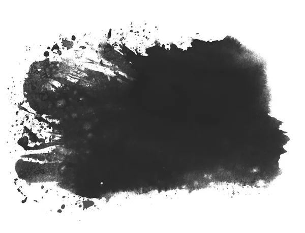 Dirty Splash Black Watercolor — Stock Photo, Image