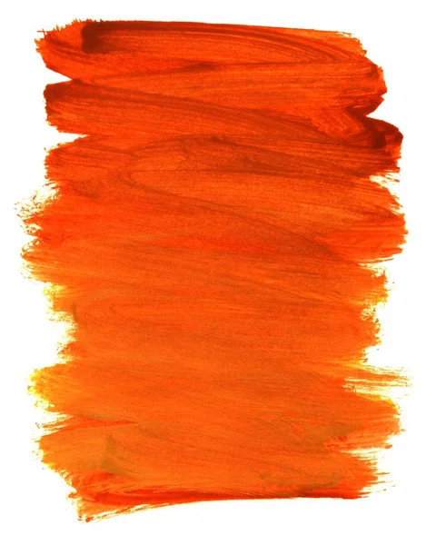 Very Dirty Orange Red Texture Painted Paintbrush — Stock Photo, Image