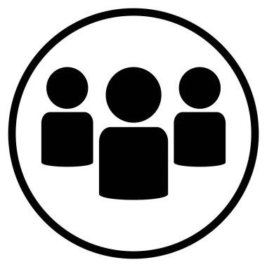 Sembolü 3 kişi - grup veya personel için düz simgesi