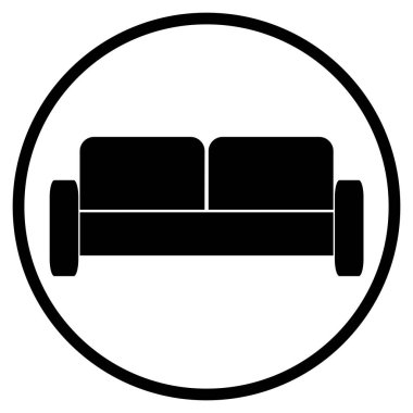 Kanepe - mobilya düz simgesi simgesi