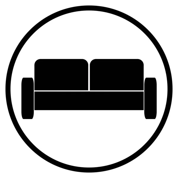 Символ Дивана Плоска Ікона Меблів — стокове фото