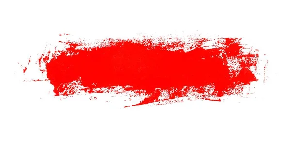 Very Dirty Red Grunge Paintbrush Stripe — Stock Photo, Image
