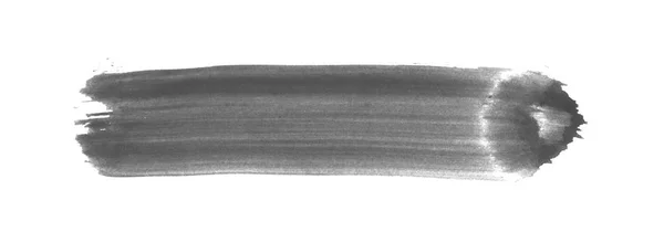 Black Grey Hand Drawn Paintbrush Stripe — Stock Photo, Image