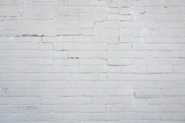 古老的空白白色砖墙背景纹理 — 图库照片