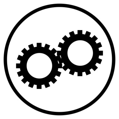 Gear 'ın Sembolü - Teknoloji Ayarları veya Mühendislik için Düz Simge